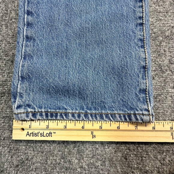 Levis 501 Original Straight Leg Jeans Mens 33x32 Blue Button Fly - Picture 7 of 11